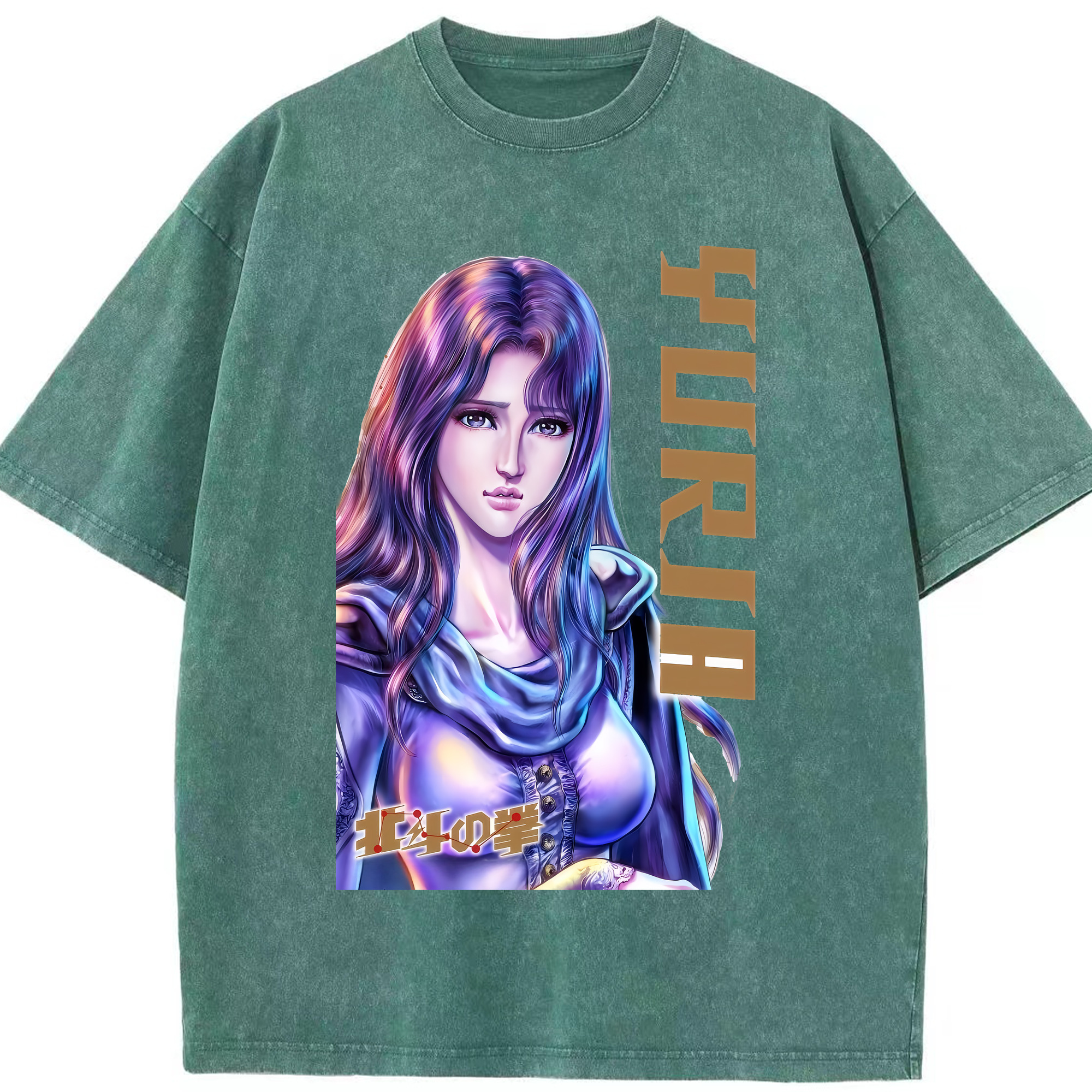 （画像用） 北斗の拳 Fist of the North Star 綿100% ヴィンテージ風 半袖Tシャツ（フロントプリント）